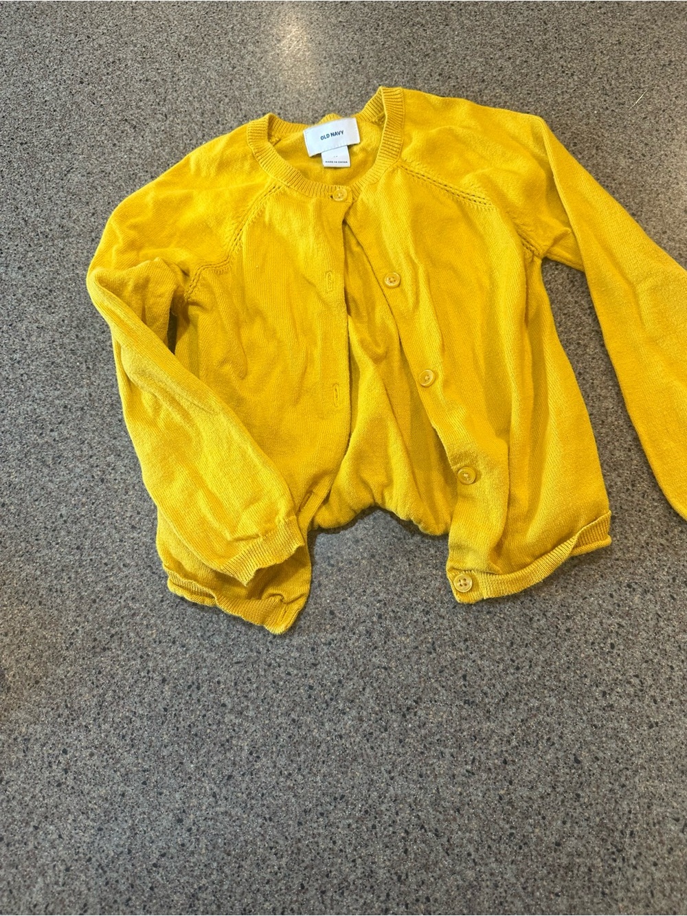 Old Navy Mustard Yellow Crewneck Cardigan
